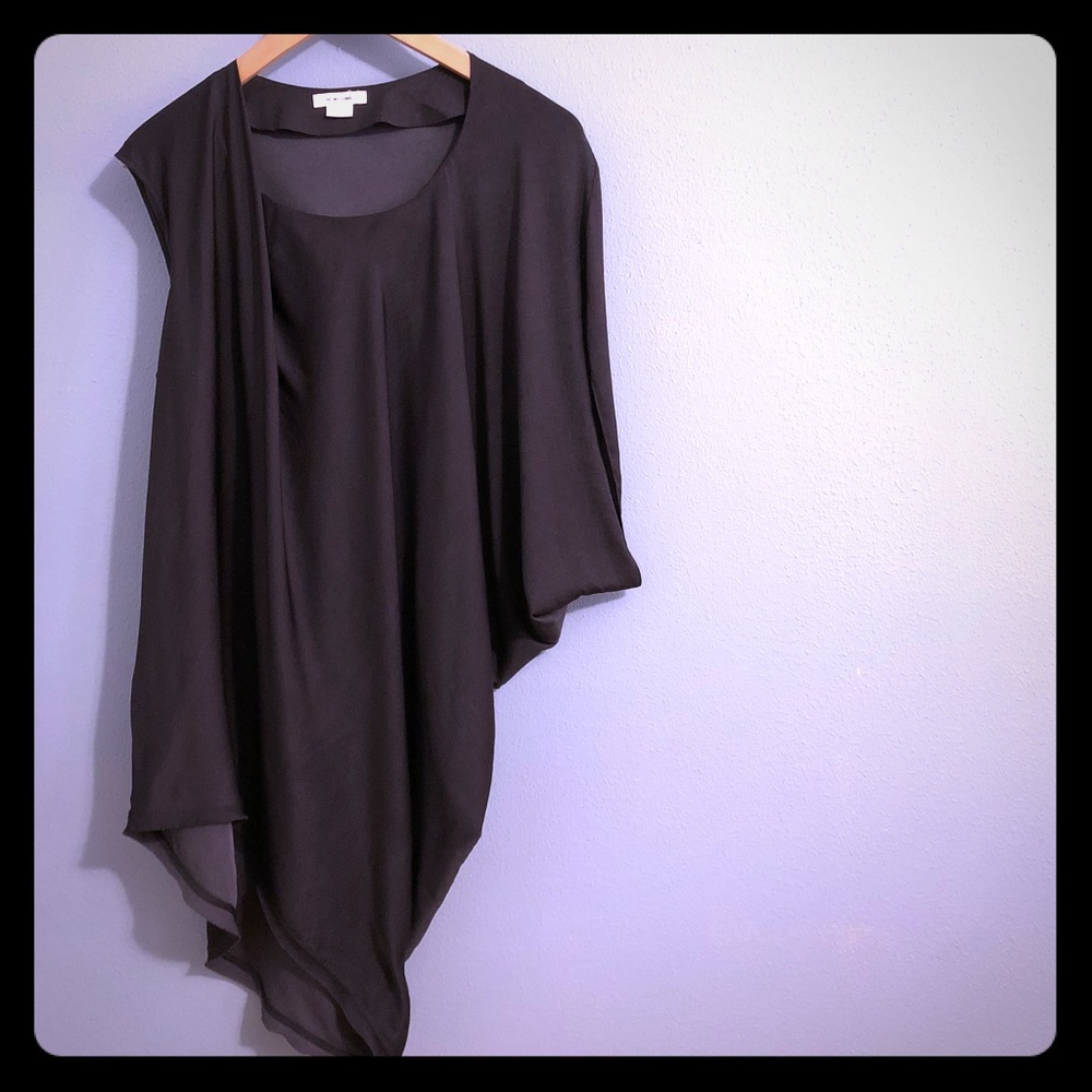 Helmut Lang drapey asymmetrical top - sz L